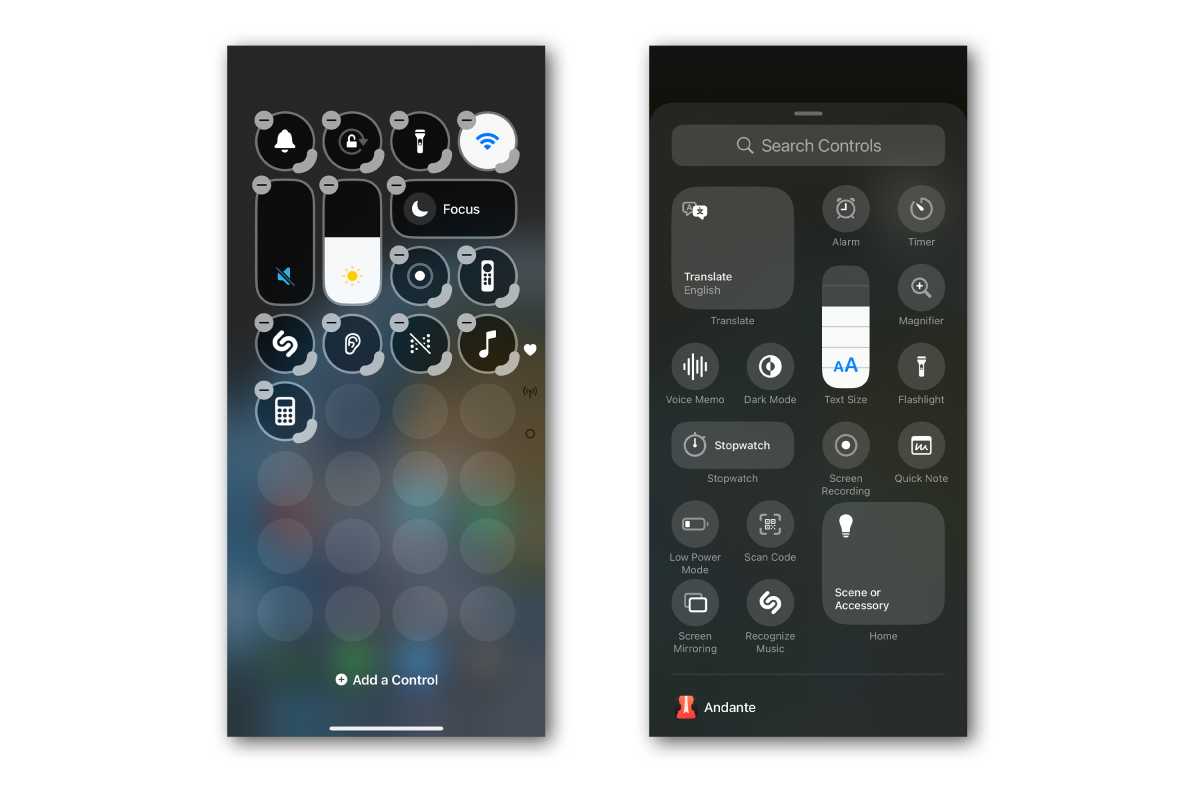 iOS 18 Control Center