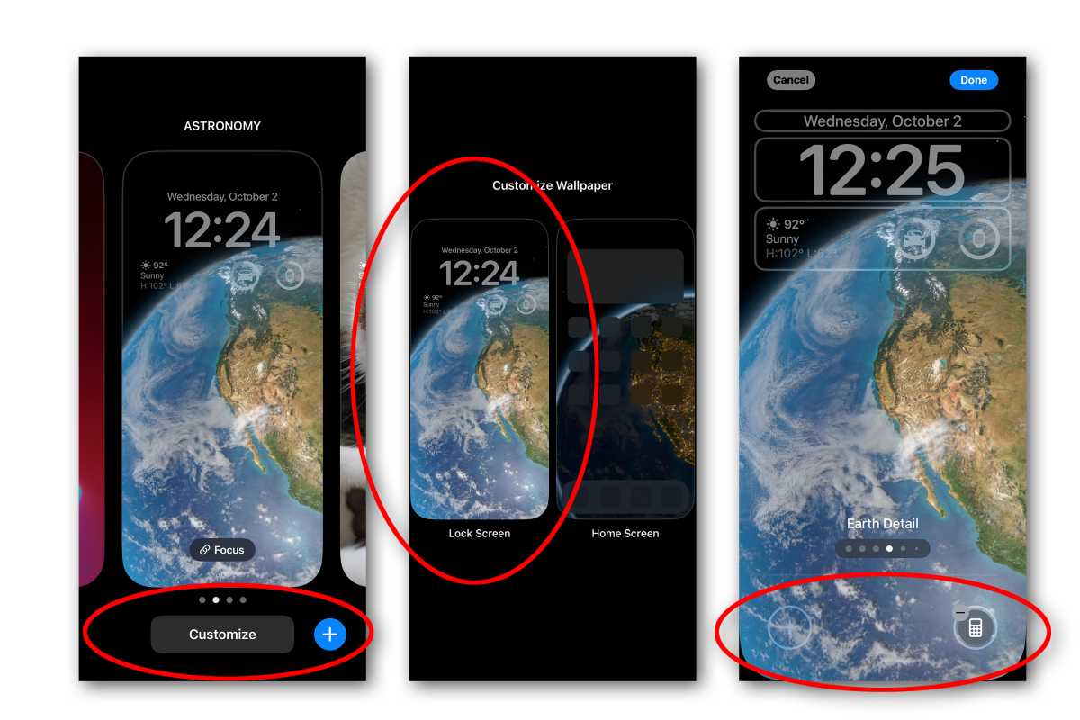 iOS 18 Lock Screen buttons