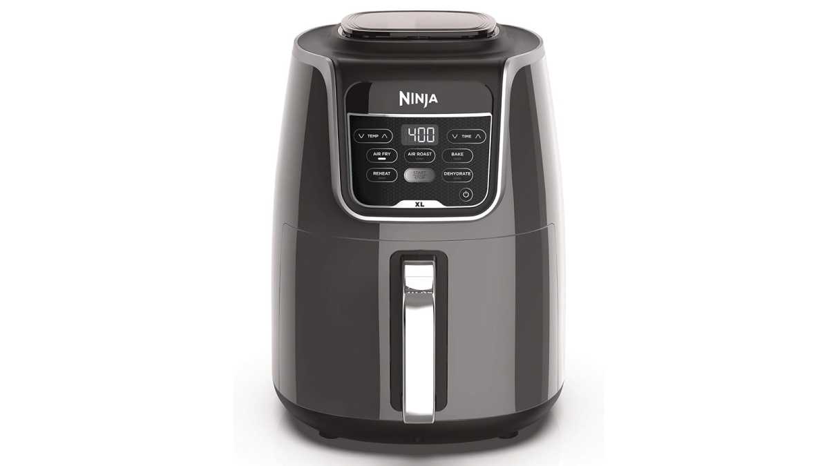 Ninja air fryer on a white background