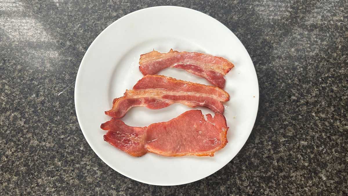 Bacon on a plate