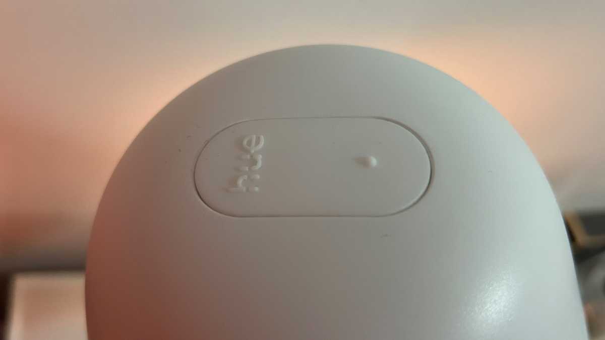 Close-up of the Philips Hue Twilight buttons