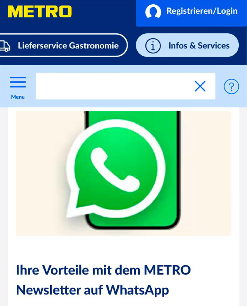 Companies also use WhatsApp for their newsletters