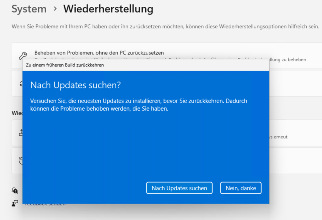 Windows 11 zurÃ¼ckkehren 2