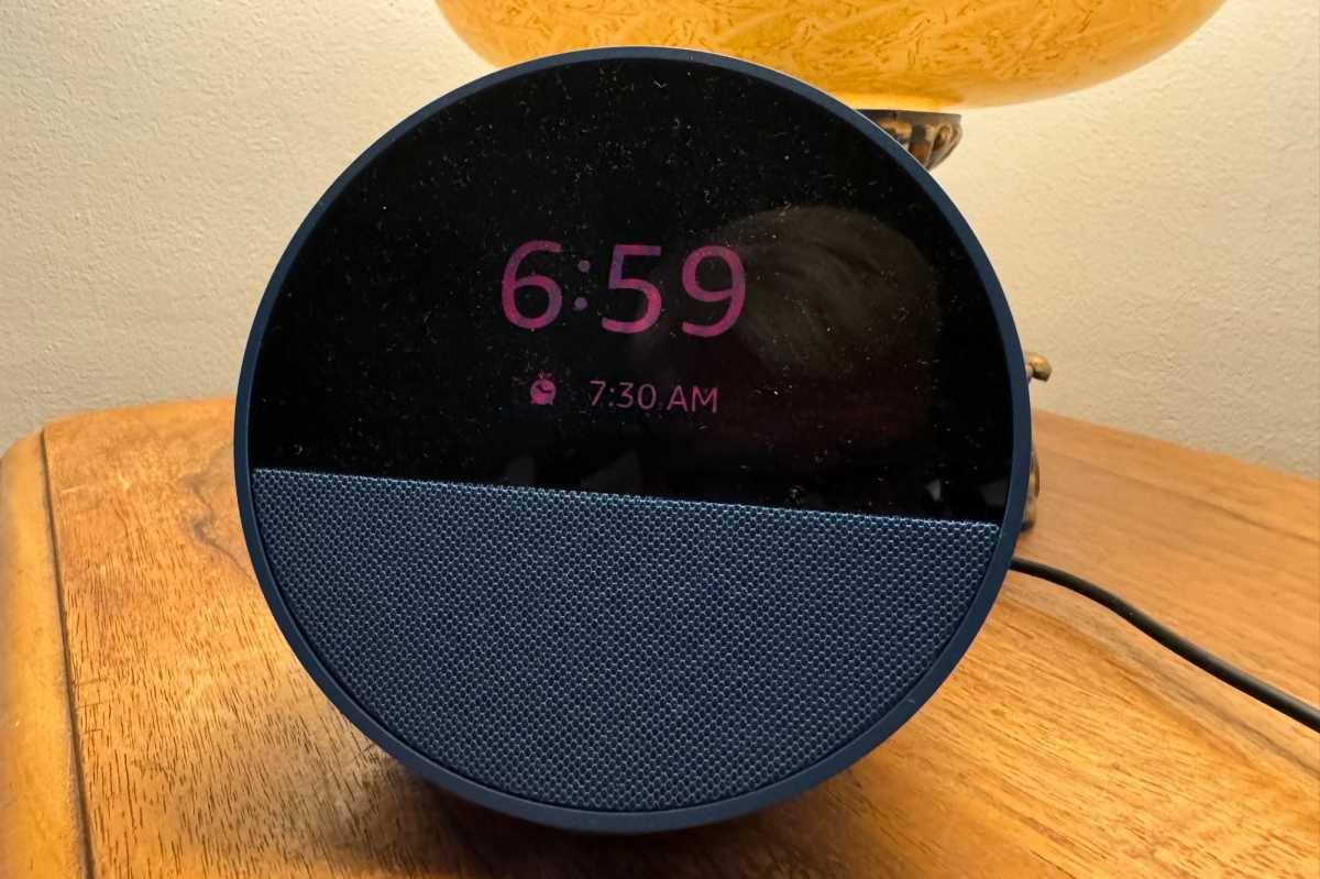 Amazon Echo Spot alarm display