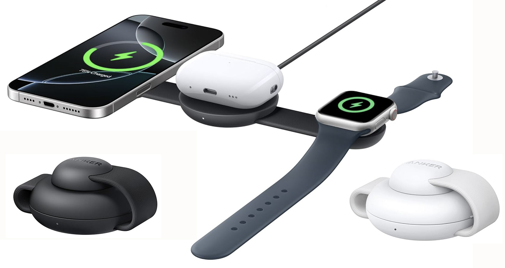 Anker MagGo 3-in-1 Folding Wireless Charging Station – Best 3-in-1 Apple Watch travel charger