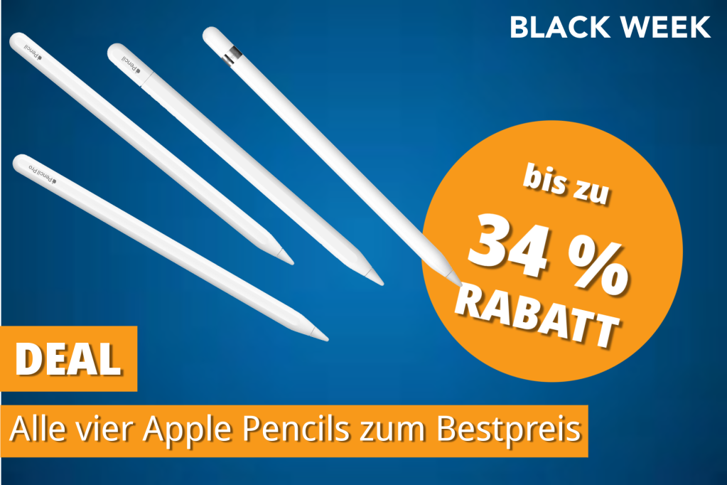 Image: Alle Apple Pencils vor Black Friday zum Tiefstpreis auf Amazon