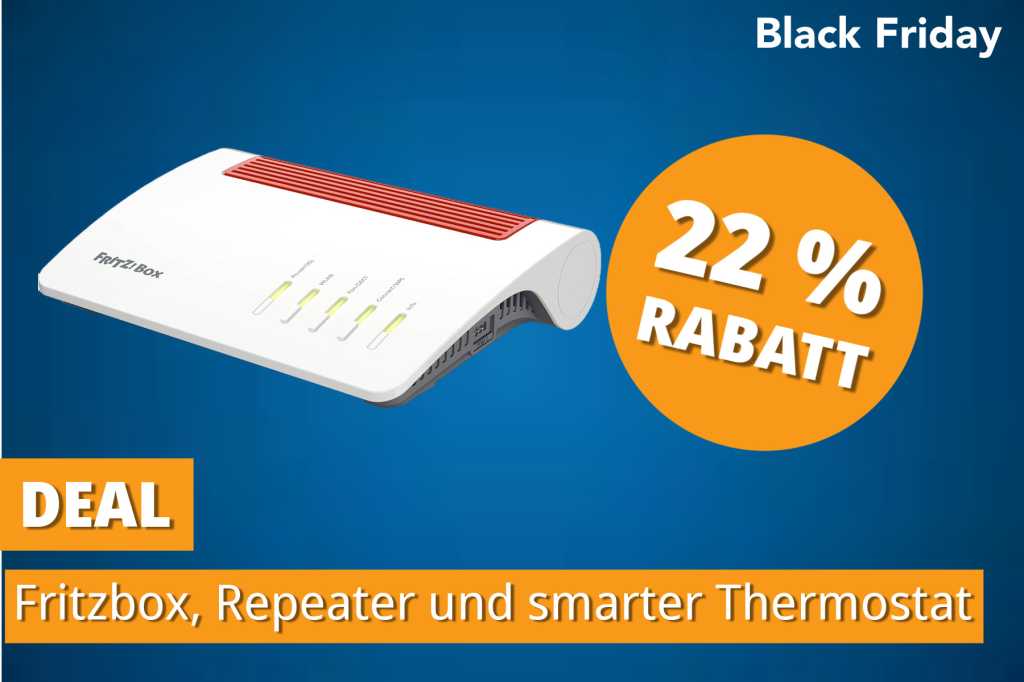 Image: Fritzbox 7590 AX zum Black-Friday-Tiefstpreis bei Amazon. Plus: Fritz Dect 302 & Repeater zu Hammerpreisen