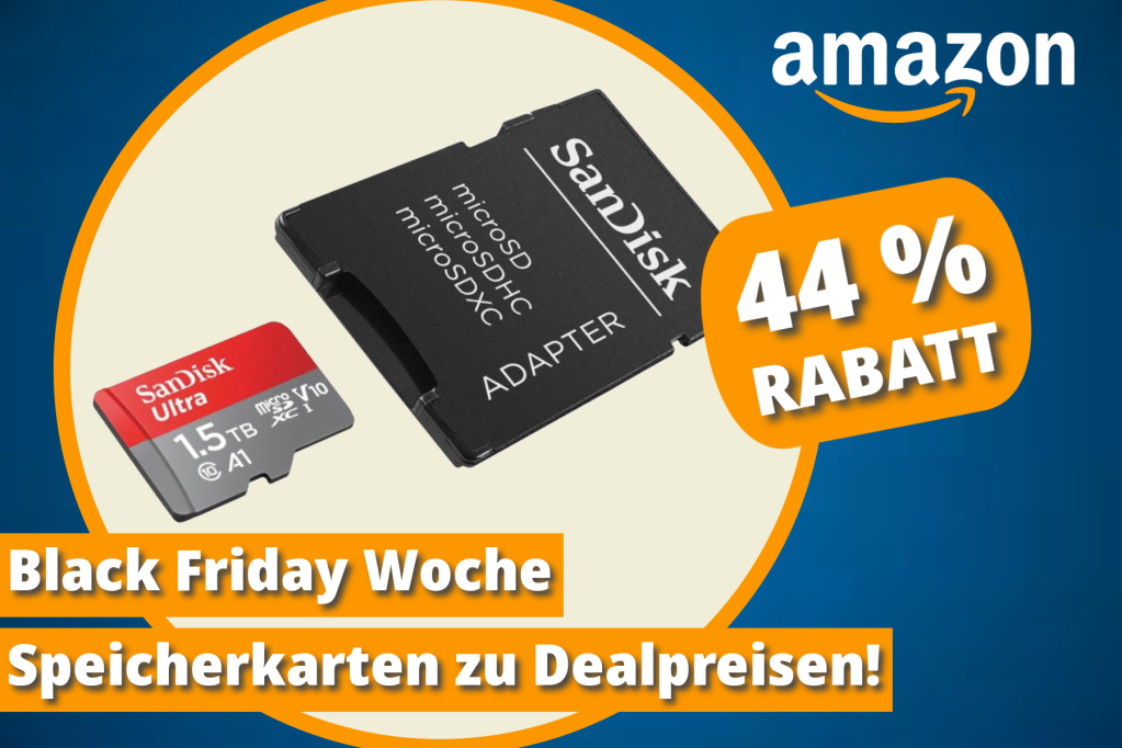 Image: Ãber 70 Euro gÃ¼nstiger: Speicherkarten von Sandisk wÃ¤hrend der Black-Friday-Woche