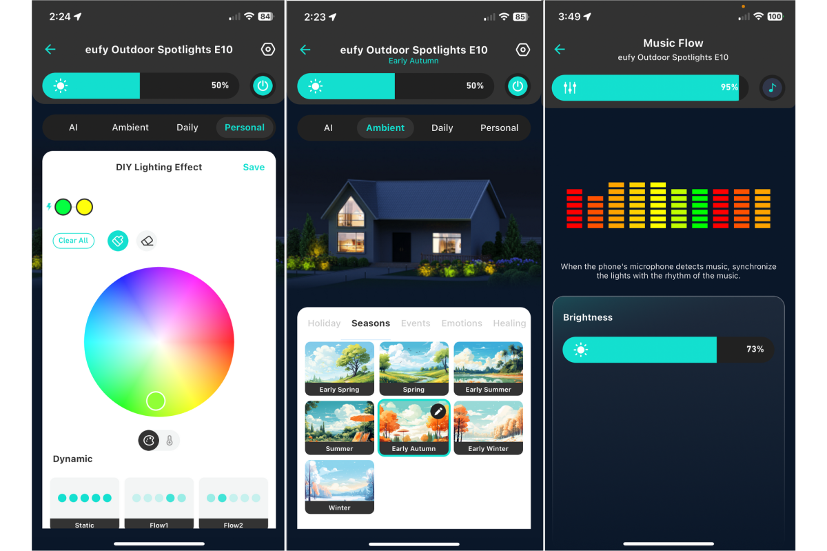 Eufy Spotlight app screenshots