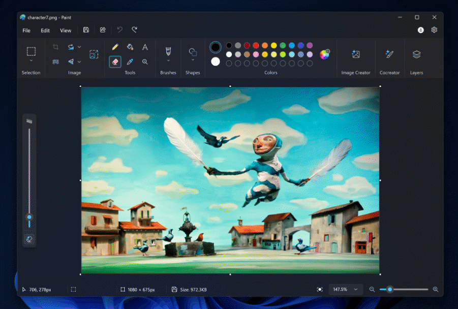 New AI experiences make their way into Windows 11’s Paint, Notepad