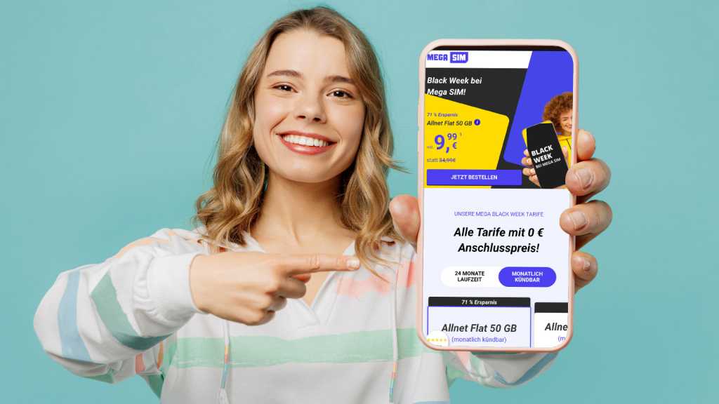 Image: Hammer-Deal: 5G-Tarif mit 50 GB Datenvolumen fÃ¼r 9,99 Euro und monatlich kÃ¼ndbar