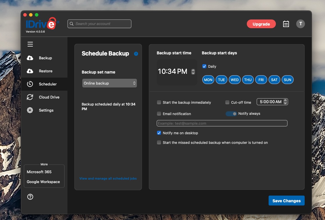 IDrive Scheduler