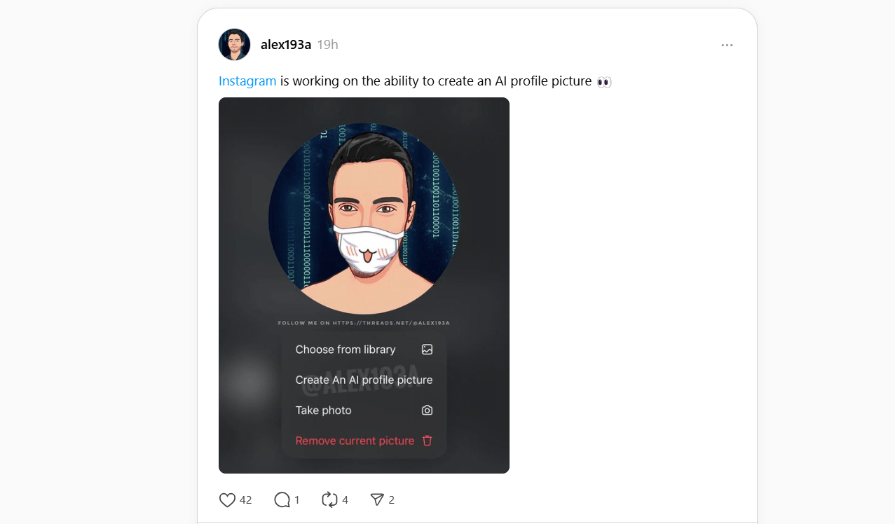 Instagram may get AI-generated profile pictures