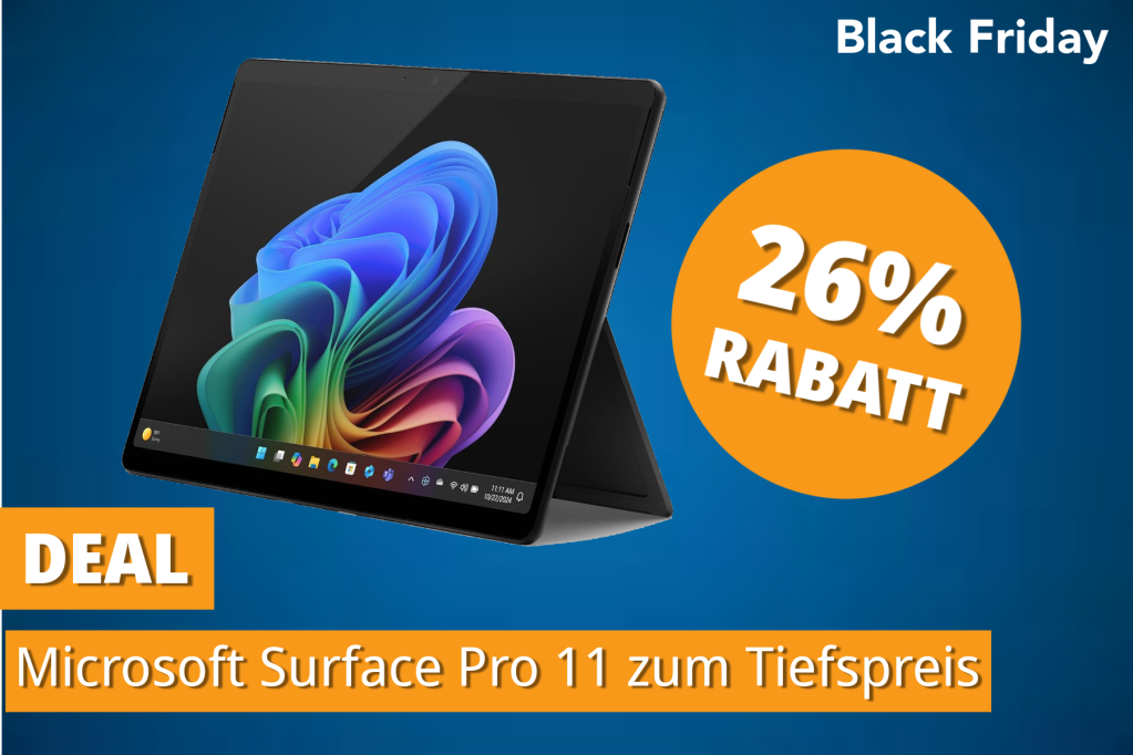 Image: Microsoft Surface Pro 11 550 Euro gÃ¼nstiger am Black Friday: Copilot+ PC zum absoluten Tiefpreis