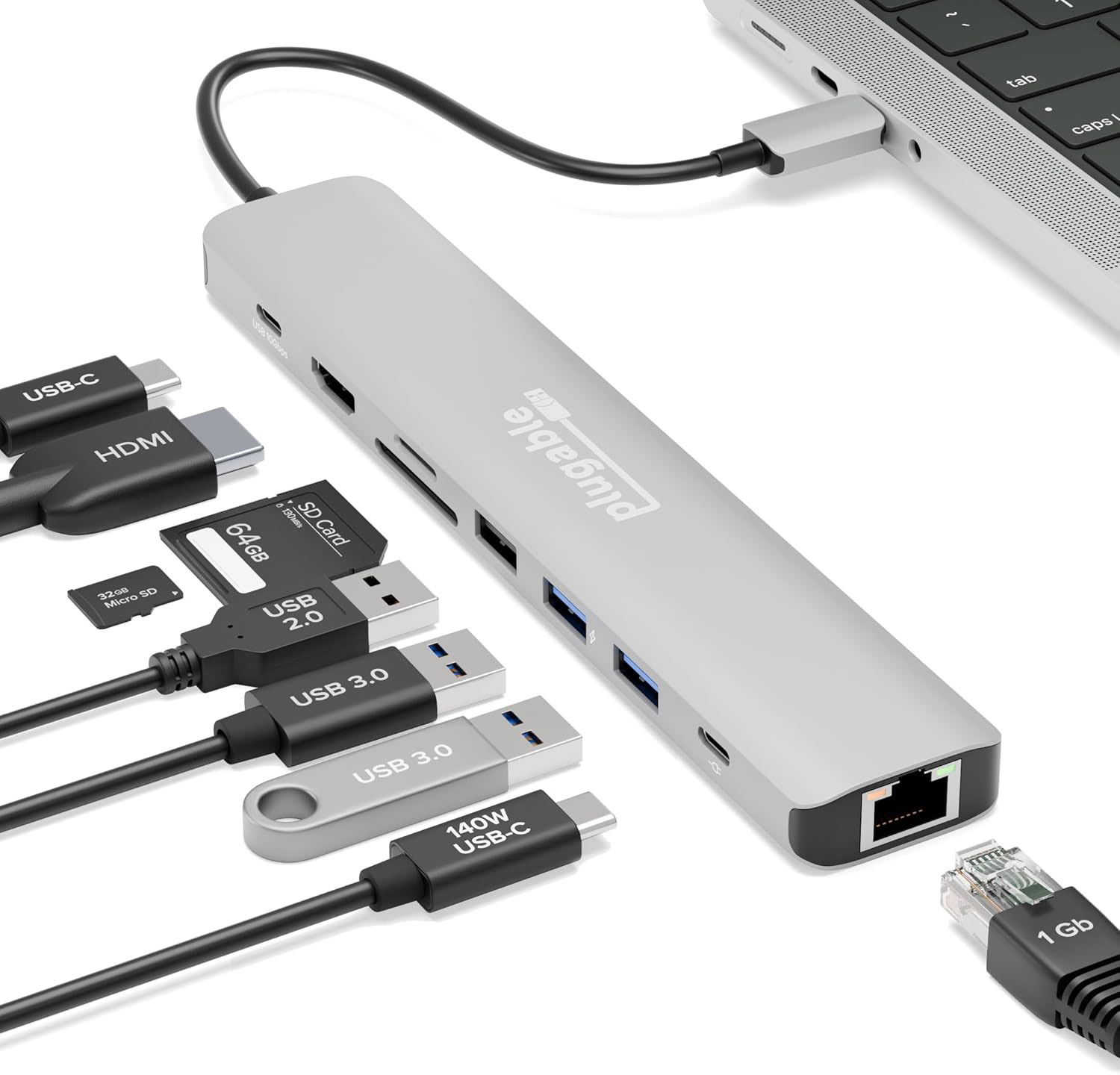 Plugable 9-in-1 USB-C Hub Multiport Adapter - Best overall USB-C hub