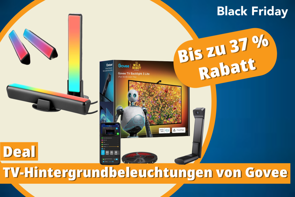 Image: Smarte TV-Hintergrundbeleuchtung von Govee zum Sonderpreis am Black Friday