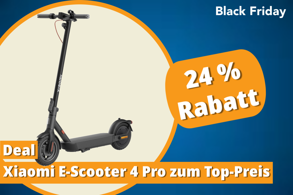 Image: Xiaomi E-Scooter 4 Pro am Black Friday Ã¼ber 100 Euro gÃ¼nstiger