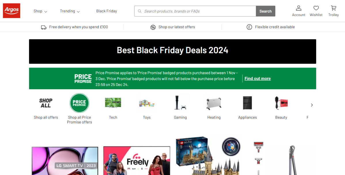 Argos Black Friday Price Promise