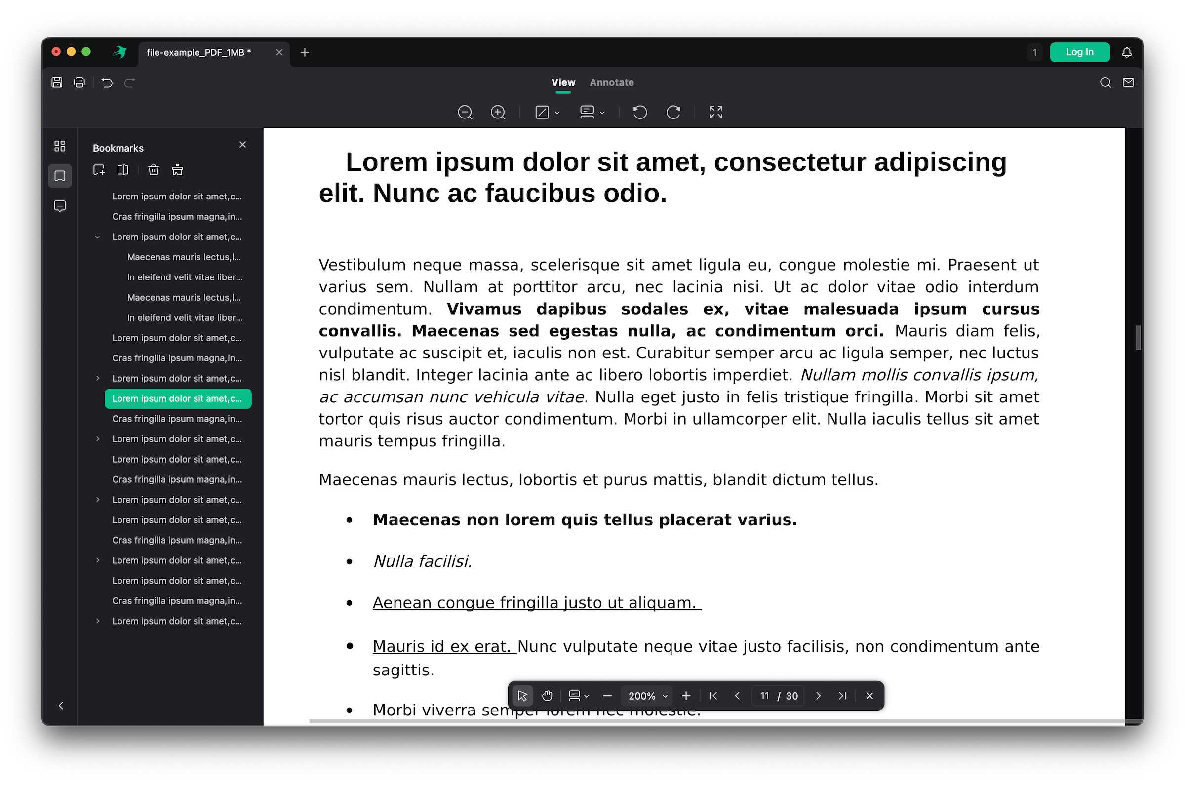 SwifDoo PDF Bookmarks