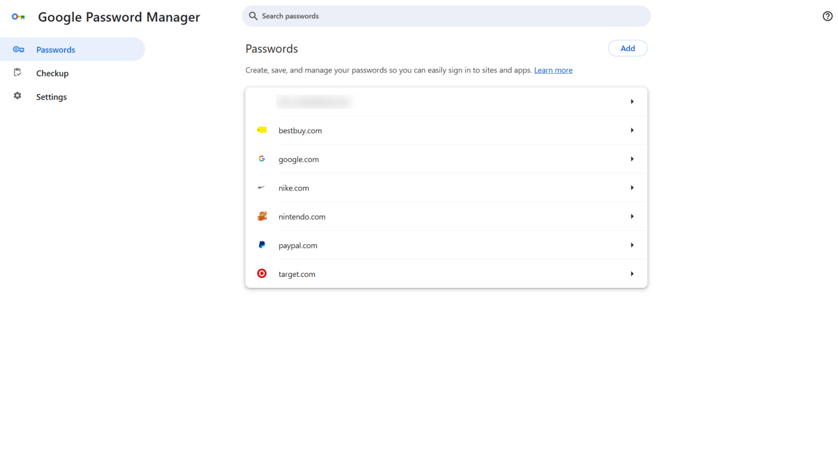 Google Password Manager within Chrome (Nov 2024)