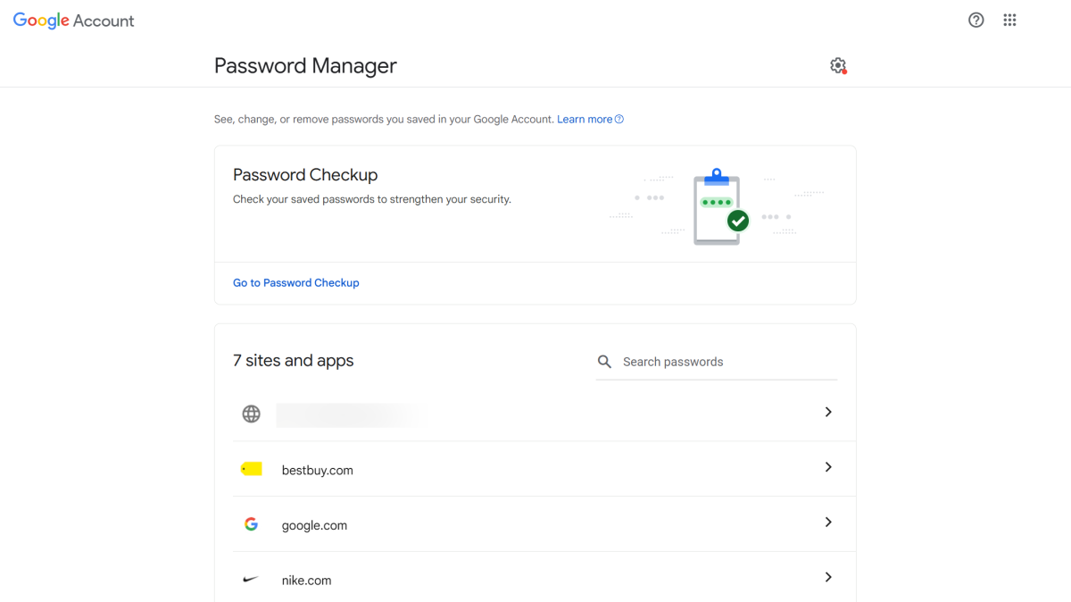 Google Password Manager via dedicated website (Nov 2024)