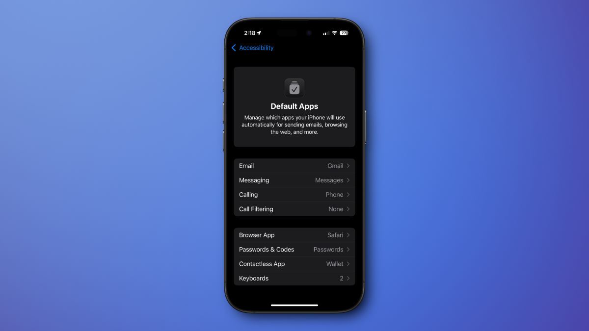 iOS 18.2 default apps