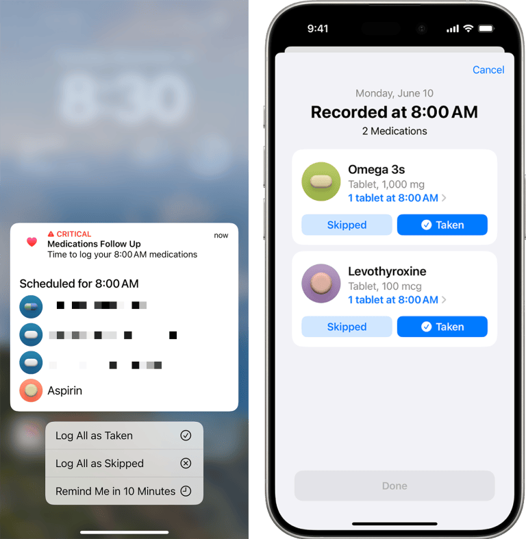 How to adjust Medications reminders on your iPhone, iPad, and Apple ...