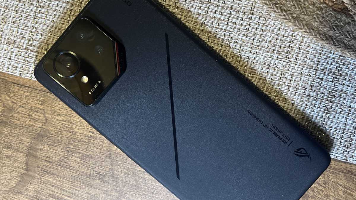 The rear of the ASUS ROG Phone 9 Pro Edition.