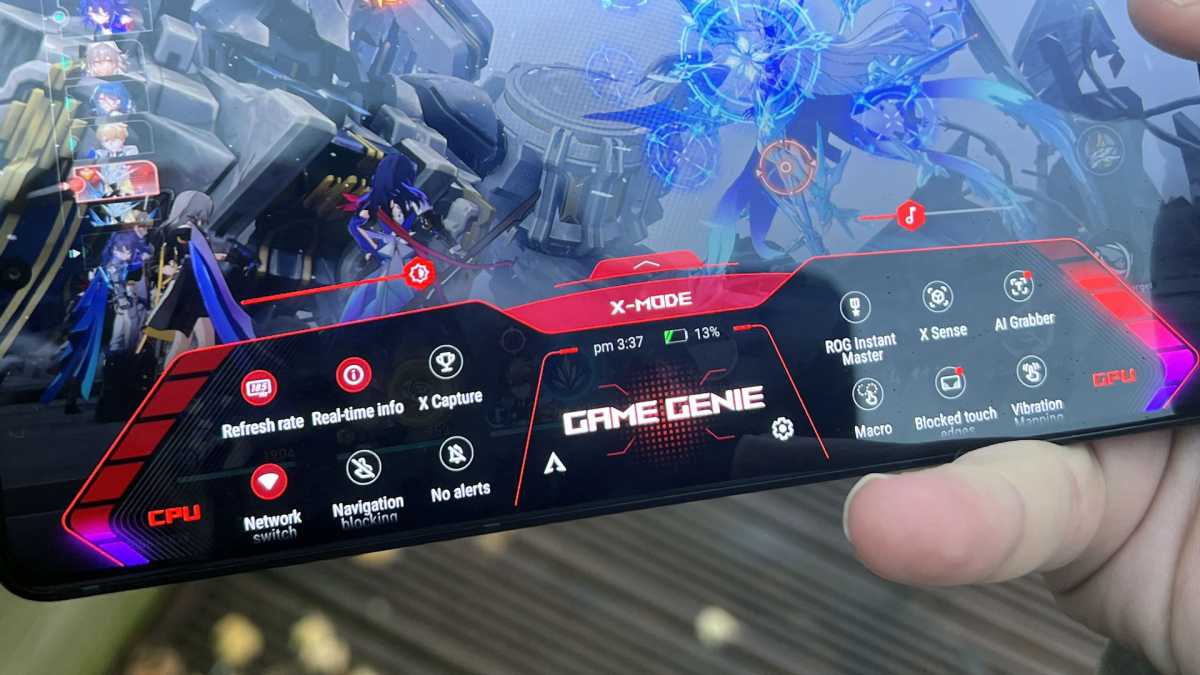 The Game Genie overlay on ASUS ROG Phone 9 Pro Edition.