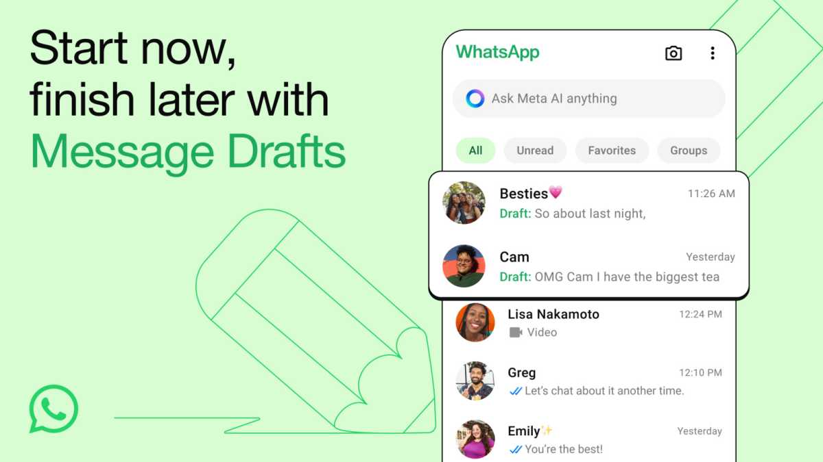 WhatsApp Message Drafts poster