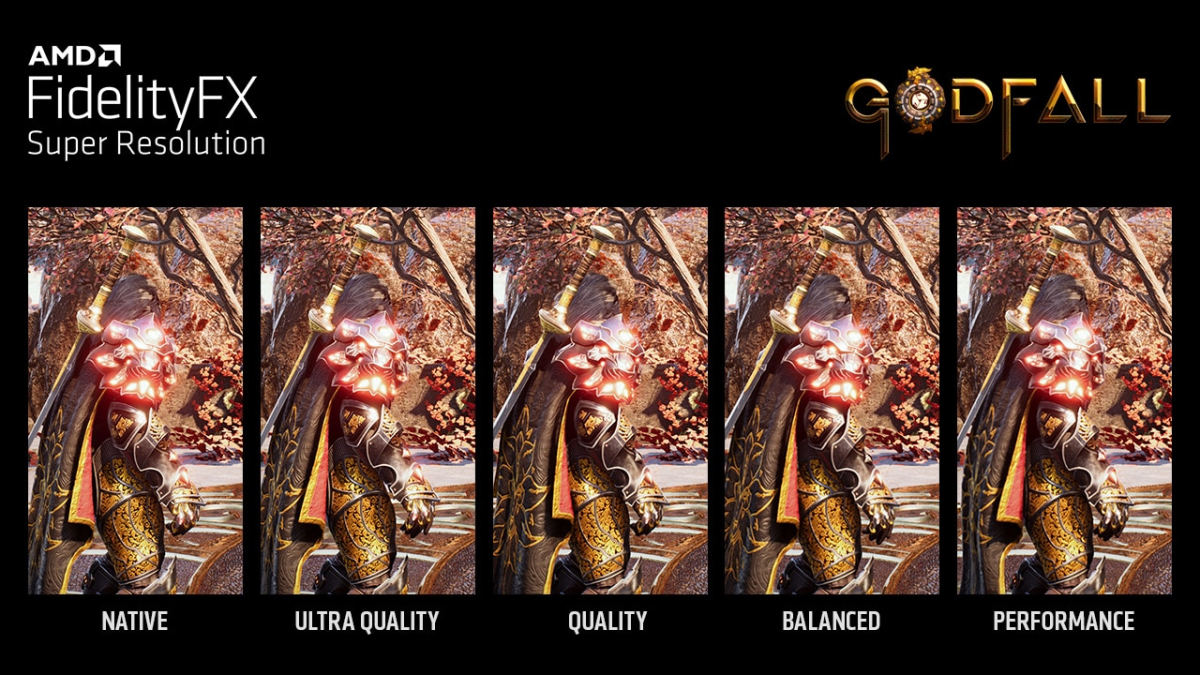 AMD FidelityFX Super Resolution quality comparisons for Godfall