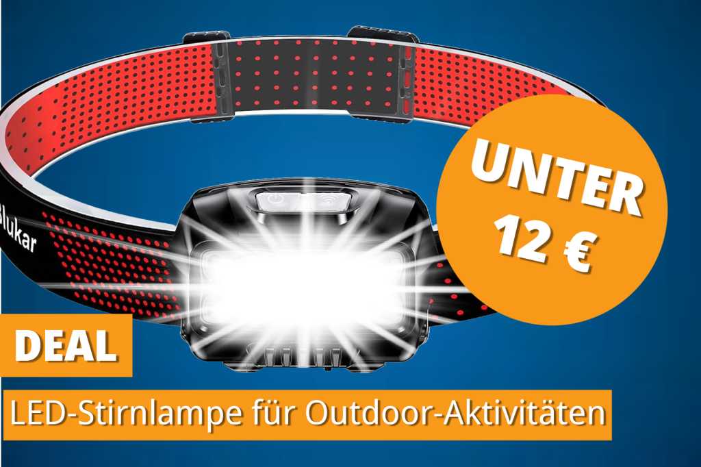 Image: 2.000 Lumen fÃ¼r unter 12 â¬: LED-Stirnlampe mit Top-Bewertungen im Angebot