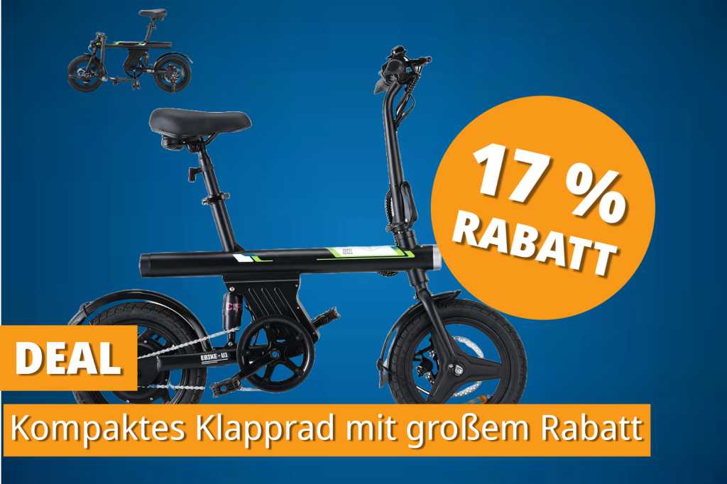 Image: Pendler aufgepasst: Kompaktes Klapp-E-Bike fÃ¼r nur 332,18 Euro - Lieferung noch vor Weihnachten