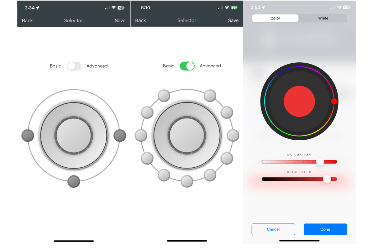 Flic Twist dial settings