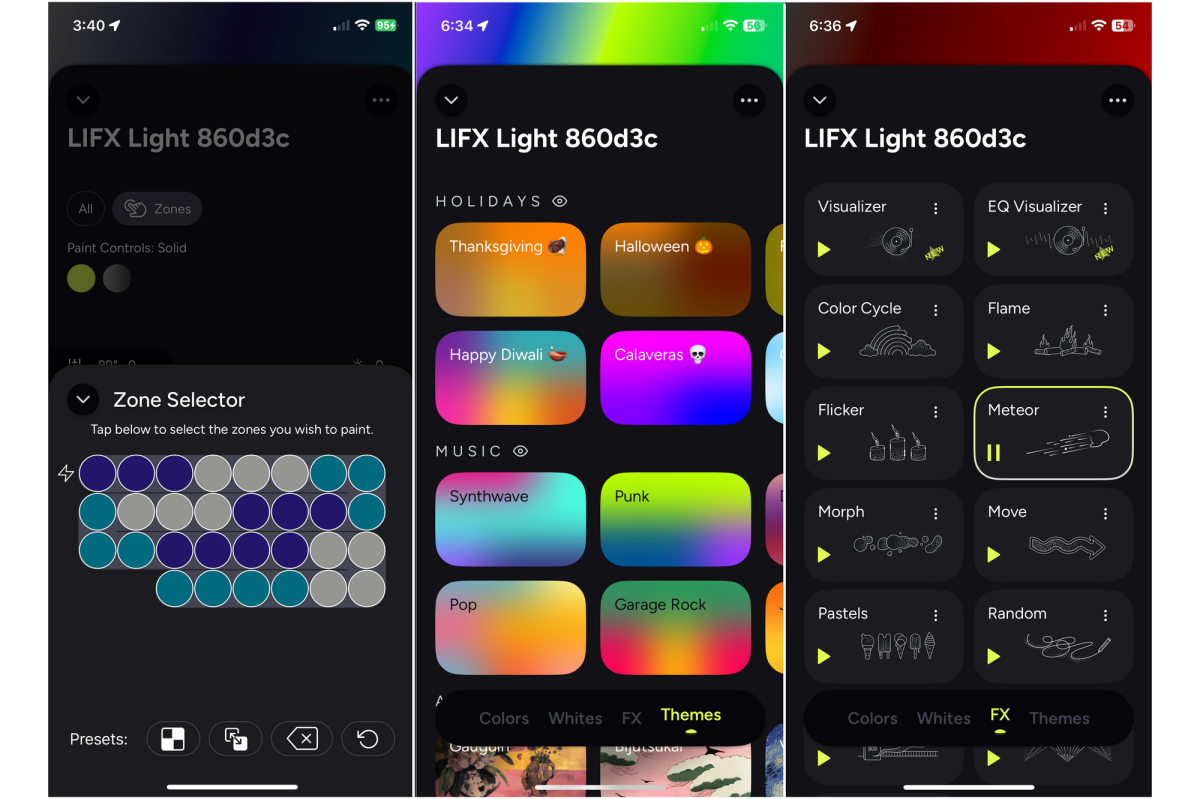 LIFX permanent lights app screenshots 2