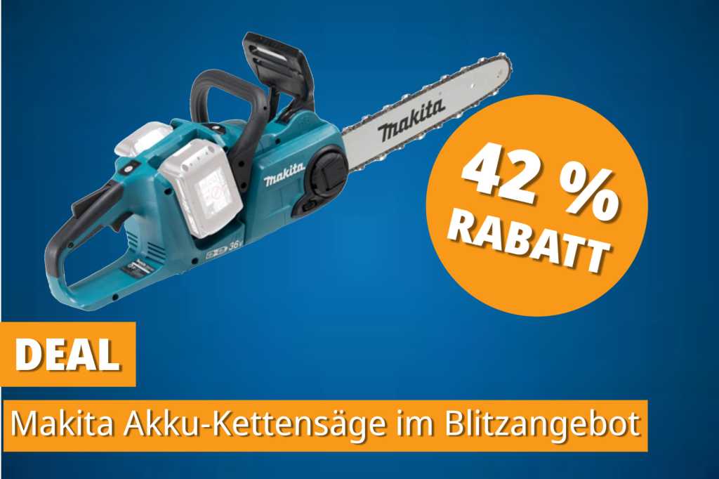 Image: Bestseller Makita Akku-KettensÃ¤ge im Blitzangebot â Sie mÃ¼ssen schnell sein