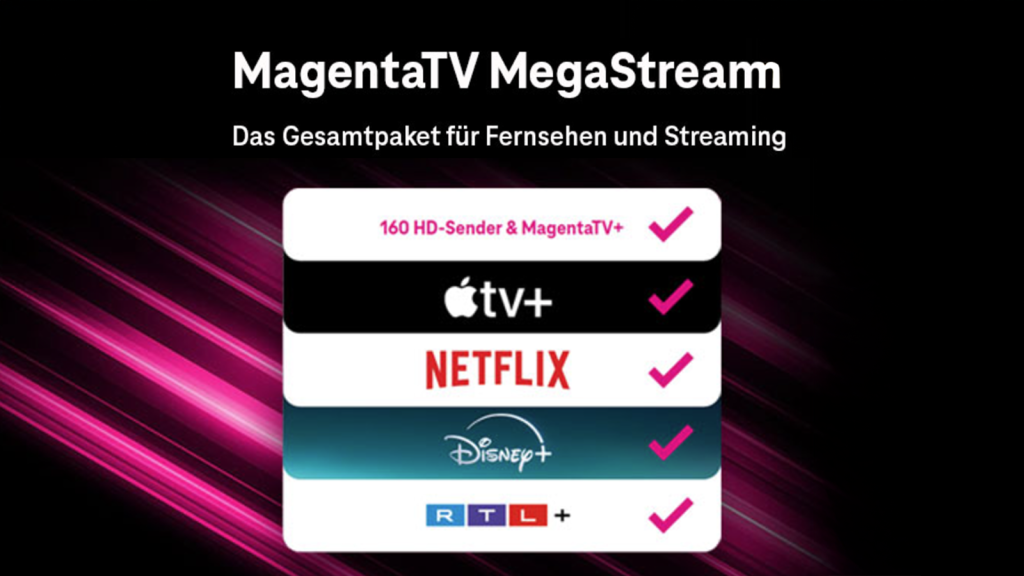 Image: Der neue MagentaTV MegaStream: Jetzt gÃ¼nstiger und mit grÃ¶Ãerem Streaming-Angebot