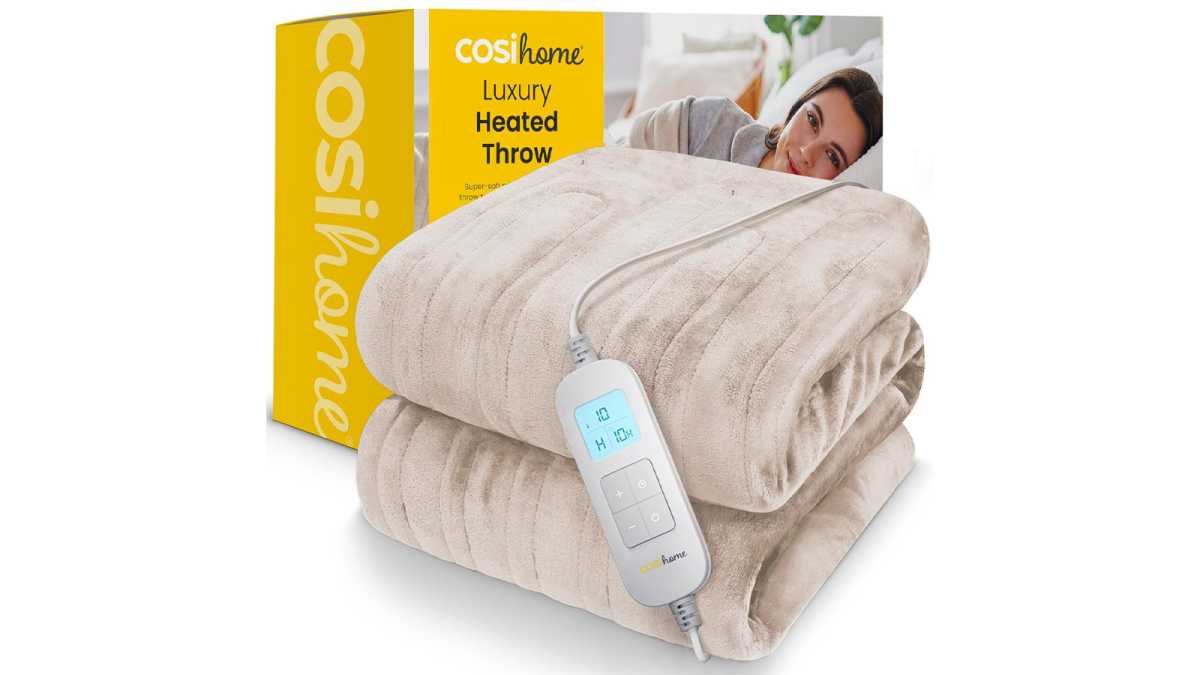 Cosi Home blanket folded in front of its box