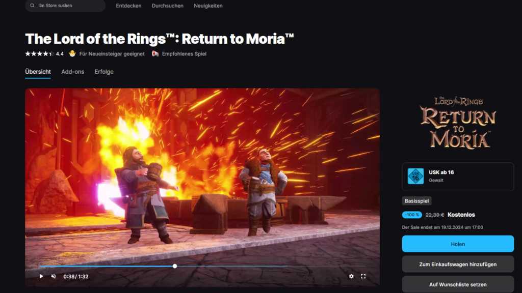 Image: Epic Games verschenkt zu Weihnachten 16 Spiele: Das ist das erste Gratisspiel