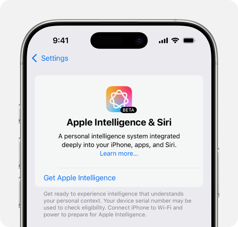 Get Apple Intelligence 