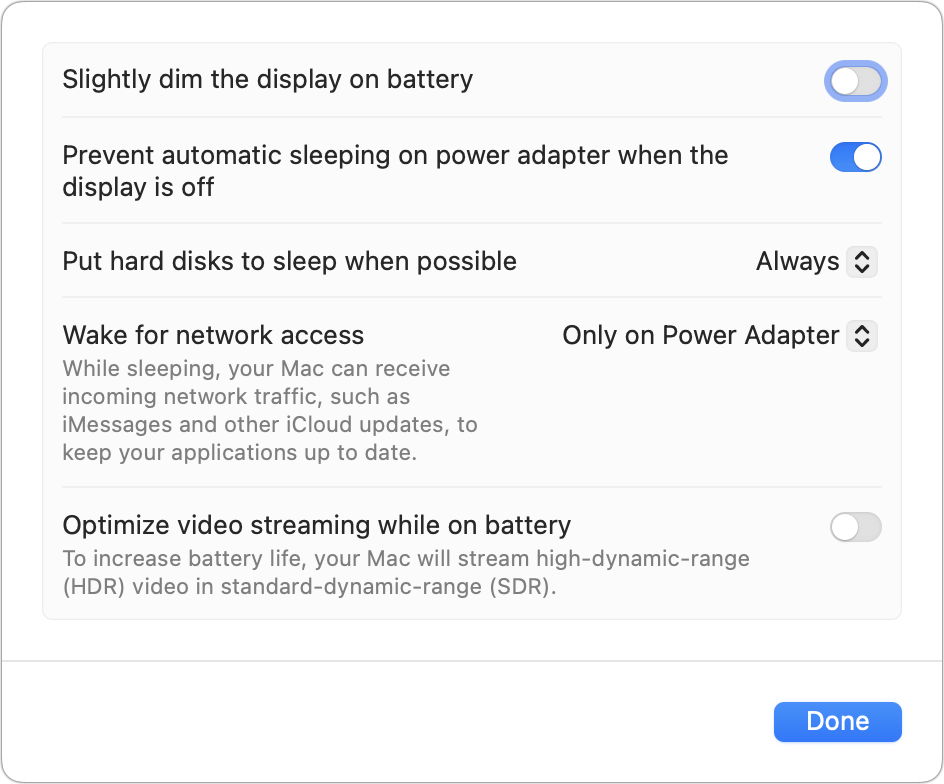MacBook battery hard drives go to sleep