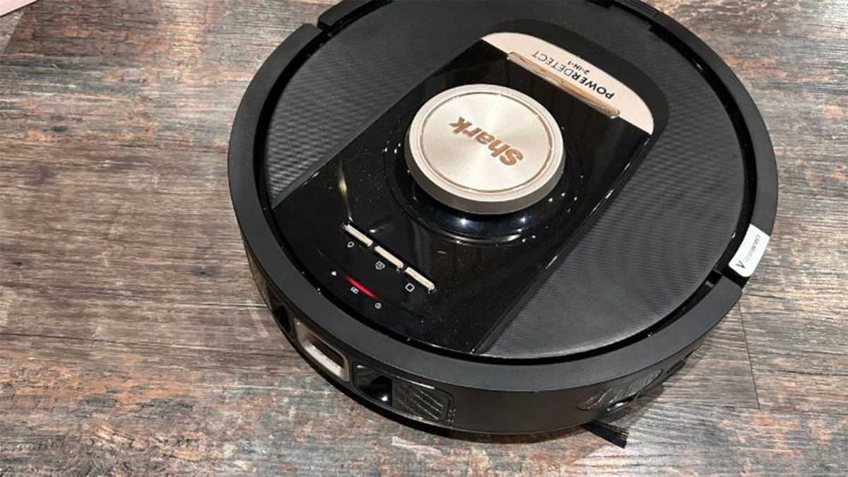 The robot vacuum cleaner, seen from above