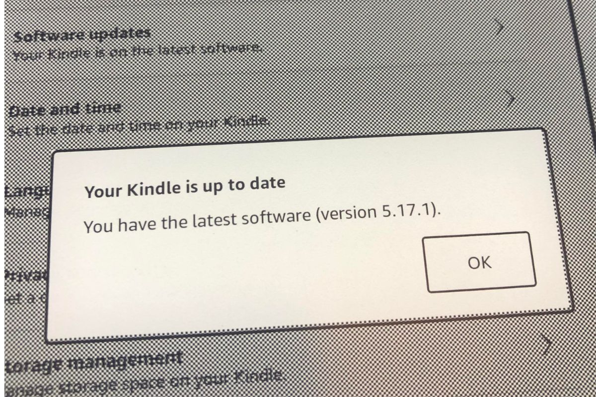 Software update for Kindle