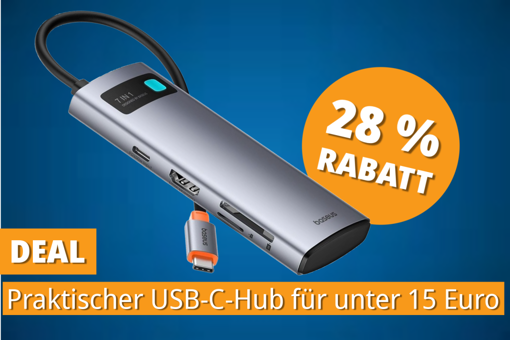 Image: Mehr AnschlÃ¼sse fÃ¼r Ihr Notebook: Baseus 7-in-1 USB-C-Hub jetzt im Angebot bei Amazon