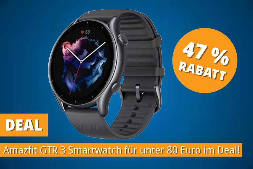 Image: Top-Smartwatch fÃ¼r nur 80 Euro: Amazfit GTR 3 mit 21 Tagen Akkulaufzeit stark reduziert bei Amazon