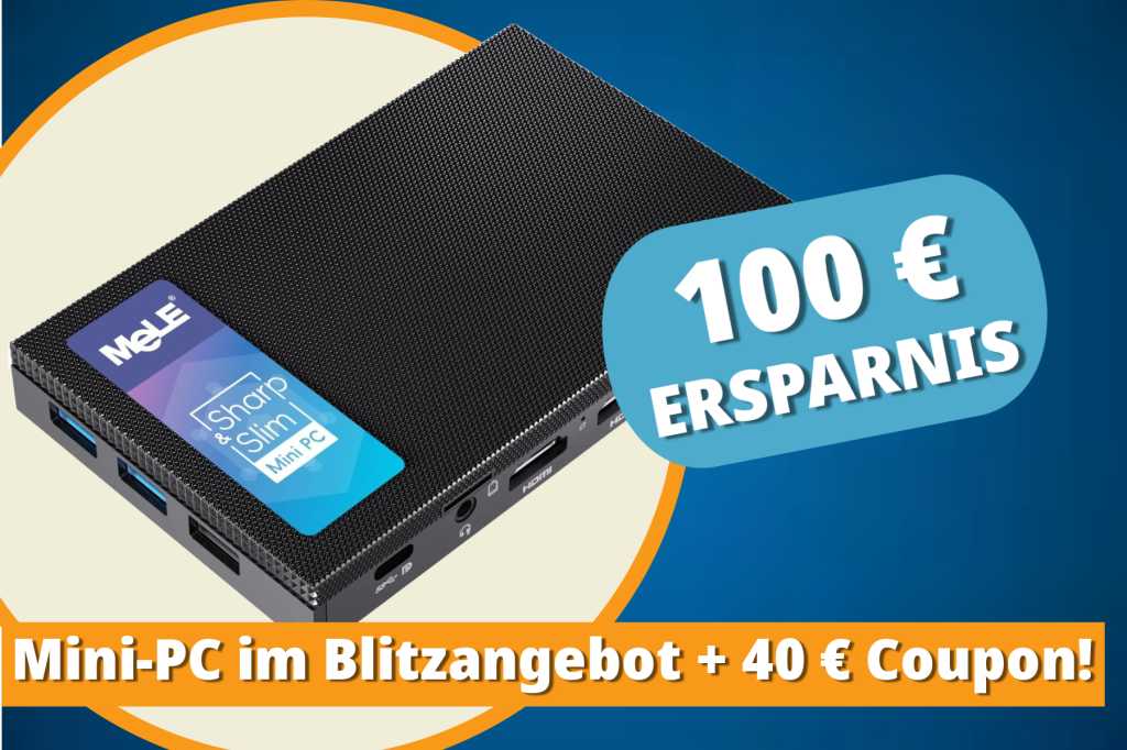 Image: Arbeiten, streamen, genieÃen: Lautloser Mini-PC fÃ¼r unter 200 Euro im Amazon-Angebot