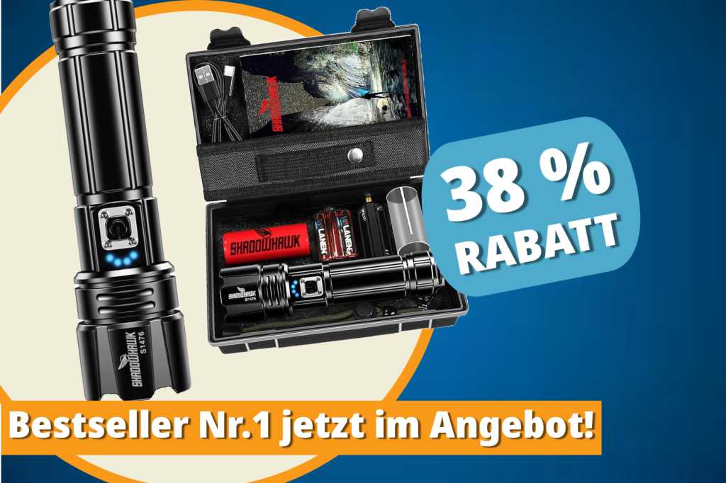 Image: Extrem heller Bestseller: Shadowhawk-Taschenlampe jetzt fÃ¼r knapp 18 Euro bei Amazon!
