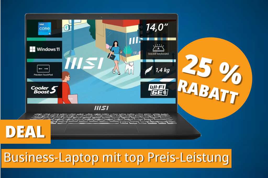 Image: Diesen Laptop-Deal sollten Sie nicht verpassen: MSI Modern 14 jetzt 150 Euro gÃ¼nstiger