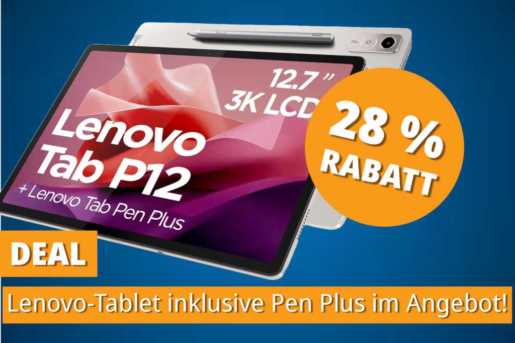 Image: Preiskracher: Lenovo Tab P12 mit 3K-Display und Stift jetzt stark reduziert