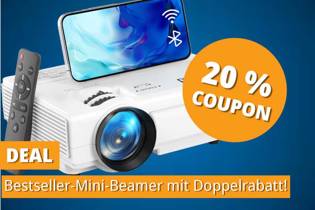 Image: GroÃes Kino zum kleinen Preis: Mini-Beamer fÃ¼r rund 70 Euro dank Doppel-Rabatt im Angebot